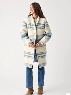 Faherty Wool Blanket Coat